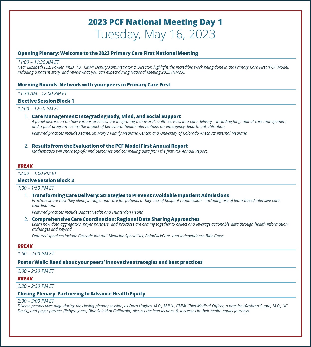 Primary Care First National Meeting